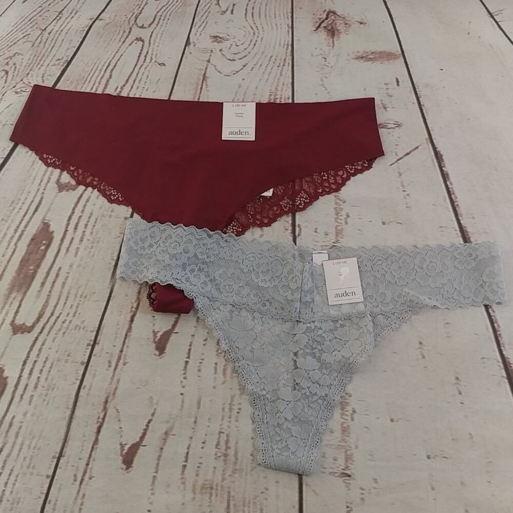 Auden Thongs Size L (12-14) 2 Count